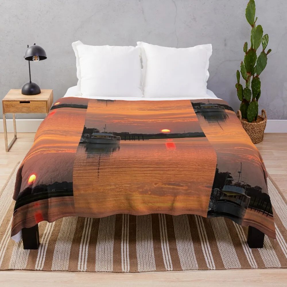 Фланелевое одеяло с закатом в Южной Каролине