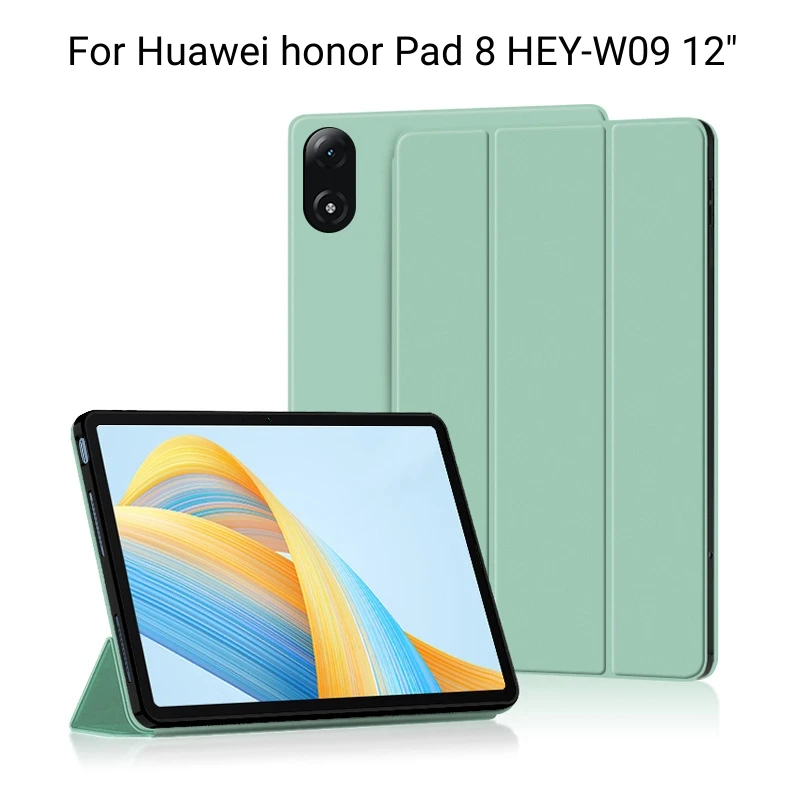 

Case For Huawei honor Pad 8 HEY-W09 12" Magnetic Tri-Folding Silicone Soft Smart Tablet Cover For Honor Pad 8 12 inch+Film+Pen