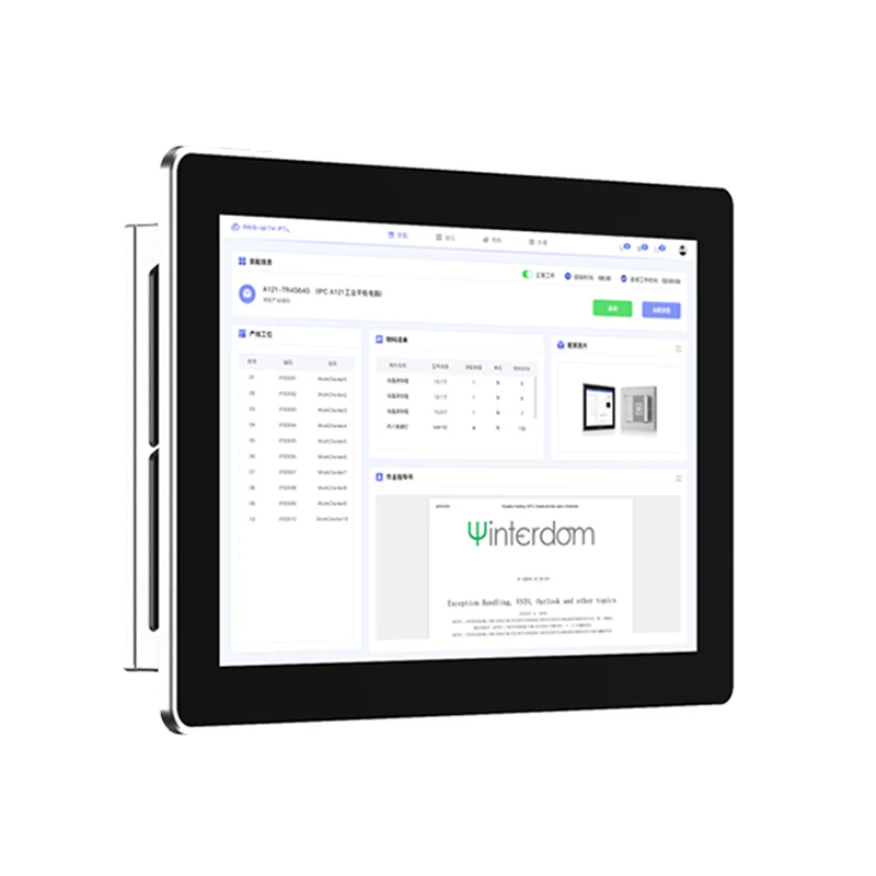 

15.6 inch in-tel i3 core industrial Tablet PC embedded multi capacitive touch fanless Industrial computer