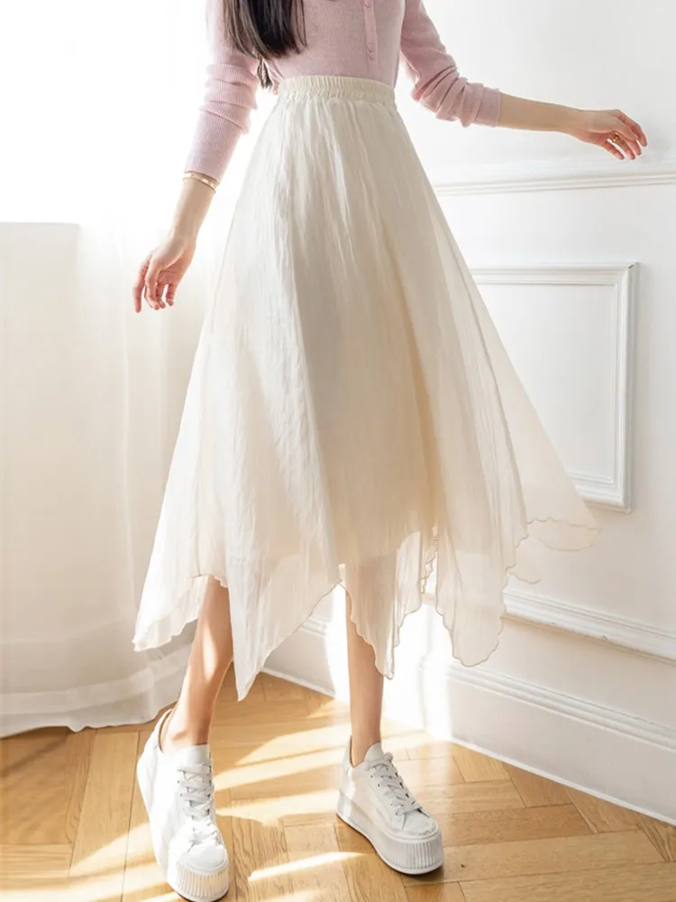 Женские повседневные длинные юбки новинка 2022 модная ассиметричная