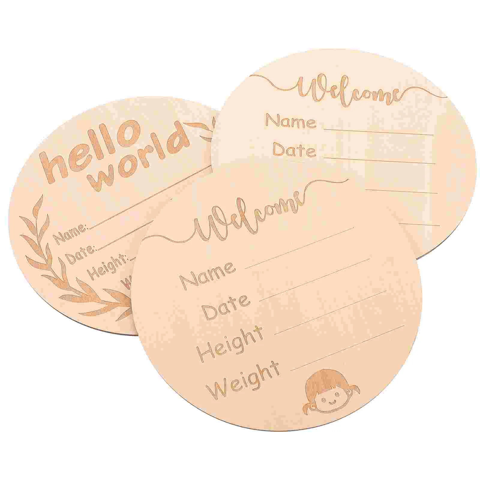 

Babysign Milestone Newborn Wooden Announcementgrowth Name Birth Discs Photo Month Birthday Monthly Wood Prop Memory Recording 12