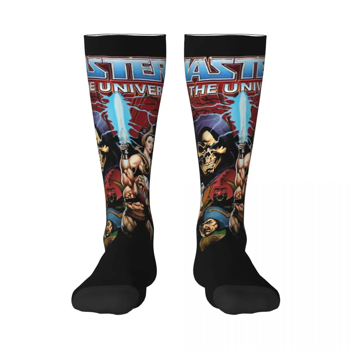 

Skeletor Masters Of The Meowniverse Adult Stockings Cute High elasticity Funny Novelty Contrast color Hyundai Compression Socks