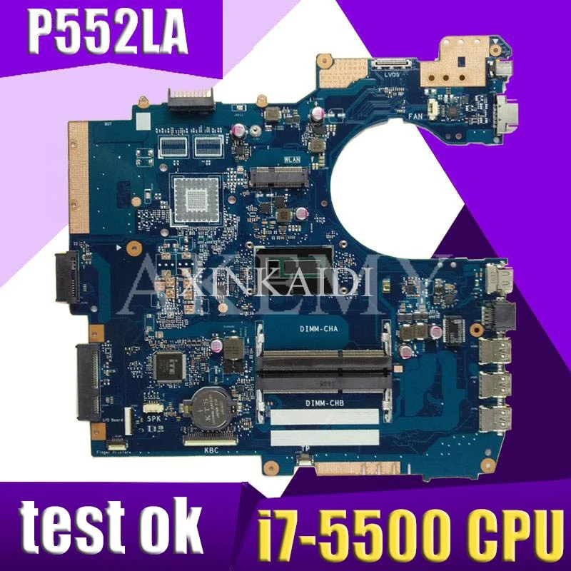 

Материнская плата P552LA с процессором i7-5500 90NX0050-R01400 для ASUS P552 P552L P552LA P552LJ P2520LA P2520LJ, материнская плата ноутбука 100%