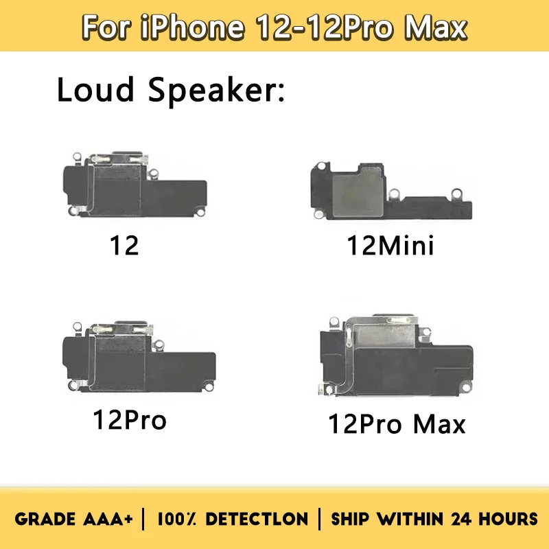 Enlarge Original Bottom Speaker For iPhone 12 Mini 12 Pro Max 12 LoudSpeaker Phone Loud Sound Buzzer Ringer Flex Cable Replace parts