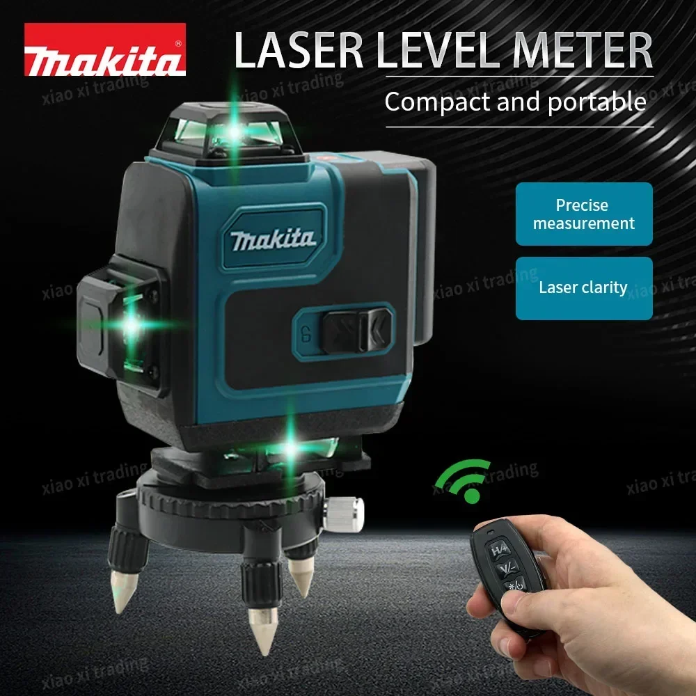 Лазерный уровень Makita 16 линий зеленая линия самовыравнивающийся 360 вертикальный
