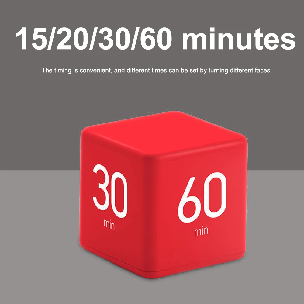 Cube Digital Timer Gravity Sensor Flip Countdown Time Function for Study Kitchen Cooking Shower Counter Alarm Remind |