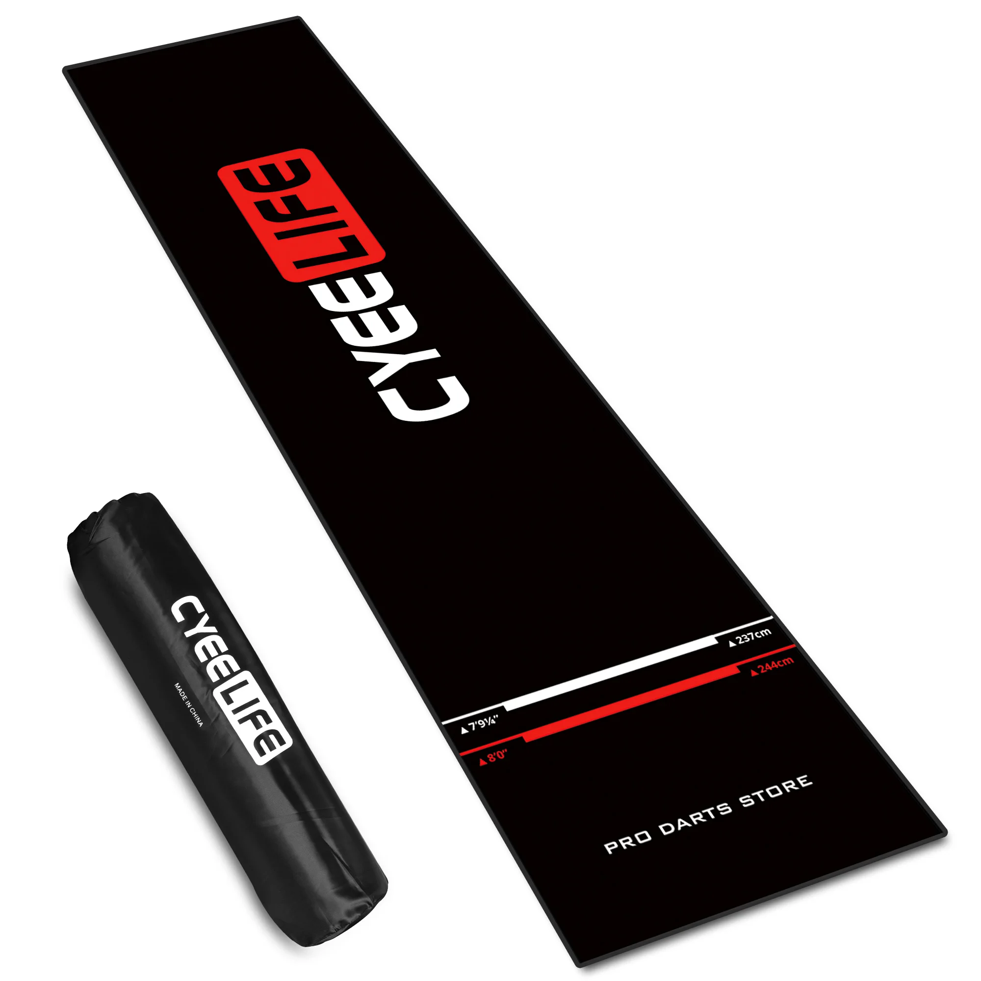 CyeeLife Dart Board Mat 65*295cm,Multiple patterns，Pro Accessory for Steel and soft dartboard