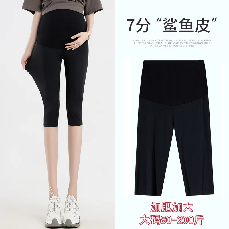 Летние Тонкие Леггинсы для беременных размеры 3XL-6XL