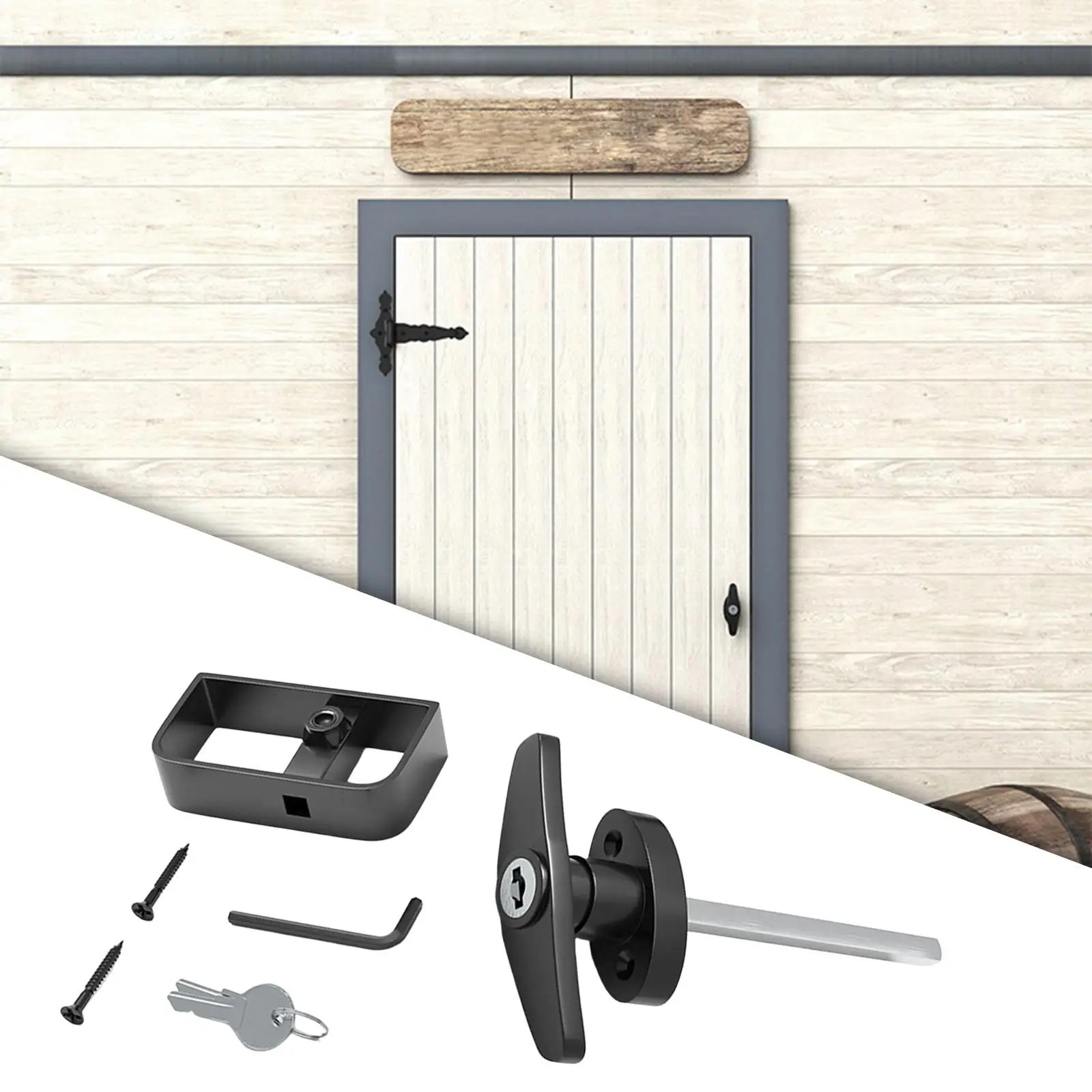 Замена замка с Т-образной ручкой и ключами для гаража навесом