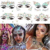3d sexy face tattoo stickers flash jewelry temporary tattoo diy kids stage festival music party masquerade facial jewelry tattoo