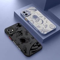 astronaut space phone case for iphone 11 13 12 pro max xs x xr 7 8 plus luxury matte shell shockproof cartoon cases cover capa