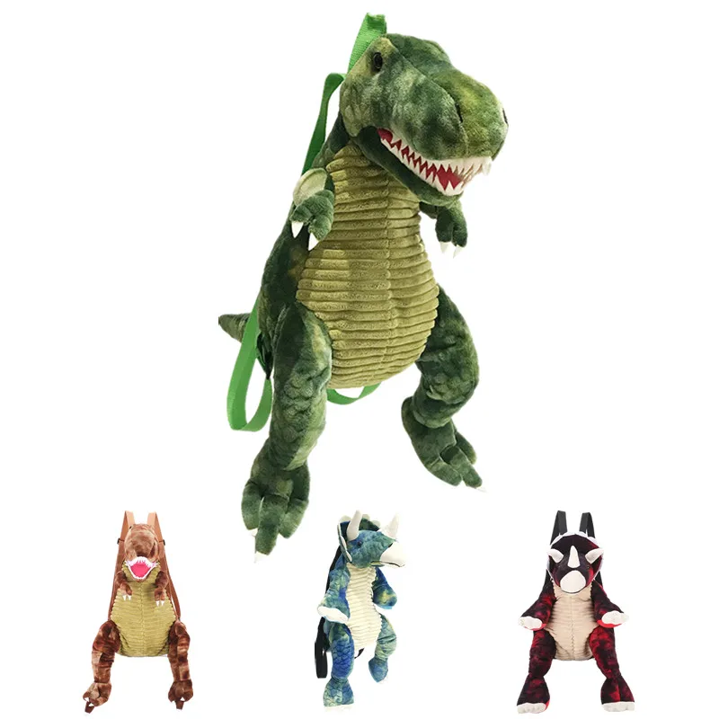 

INS Kawaii Dragon Plush Backpack Dinosaurs Triceratops Tyrannosaurus Anime Plushie Doll Bag Toys for Children Kid Christmas Gift
