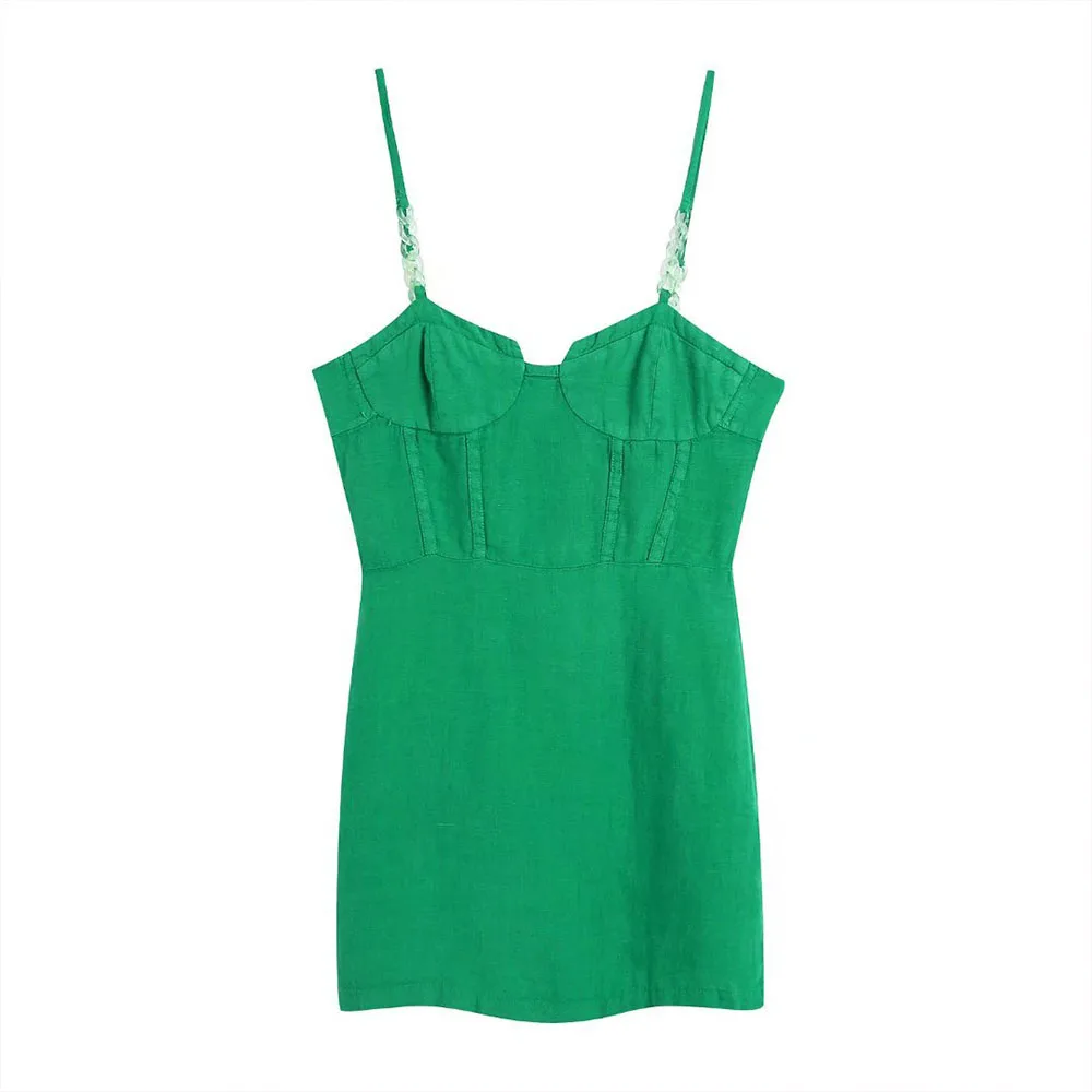 

Женская мини-юбка с V-образным вырезом, высокой талией и молнией сзади