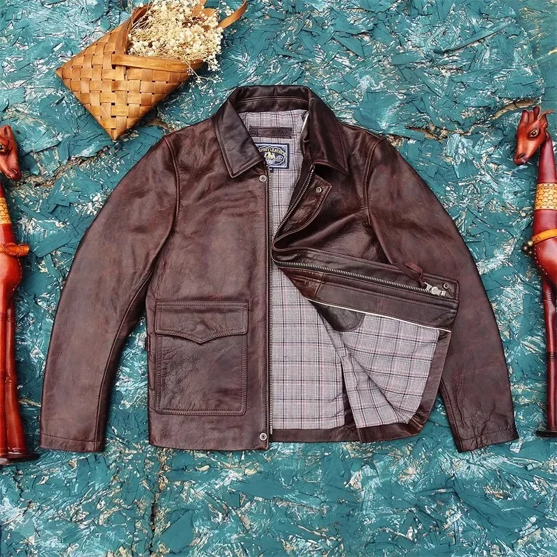 Топ магазина.Оптовая продажа кожа нубука США. Винтажная коричневая повседневная