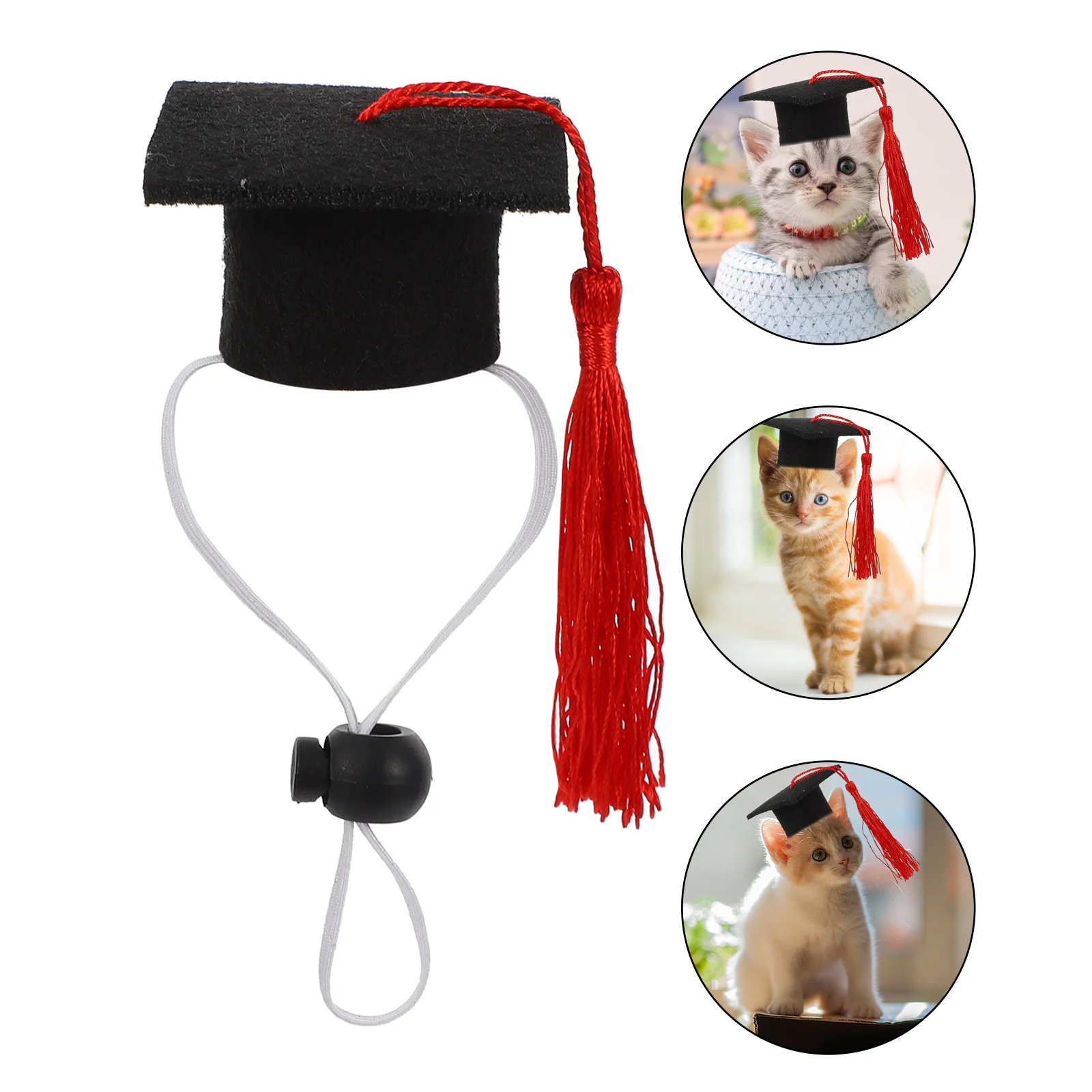 

4 Pcs Pet Bachelor Hat Bunny Gift Hamster Graduation Hat Graduation Hat Costume Small Animal Bunny Cake