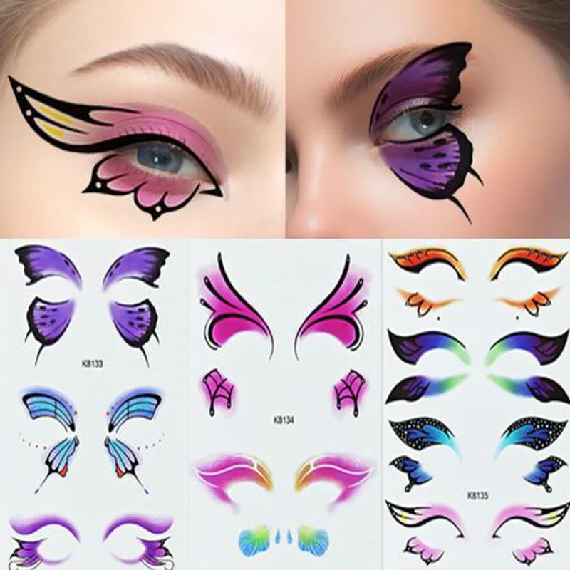 Наклейки для макияжа лица подводка глаз самоклеящиеся тату-наклейки наклейки