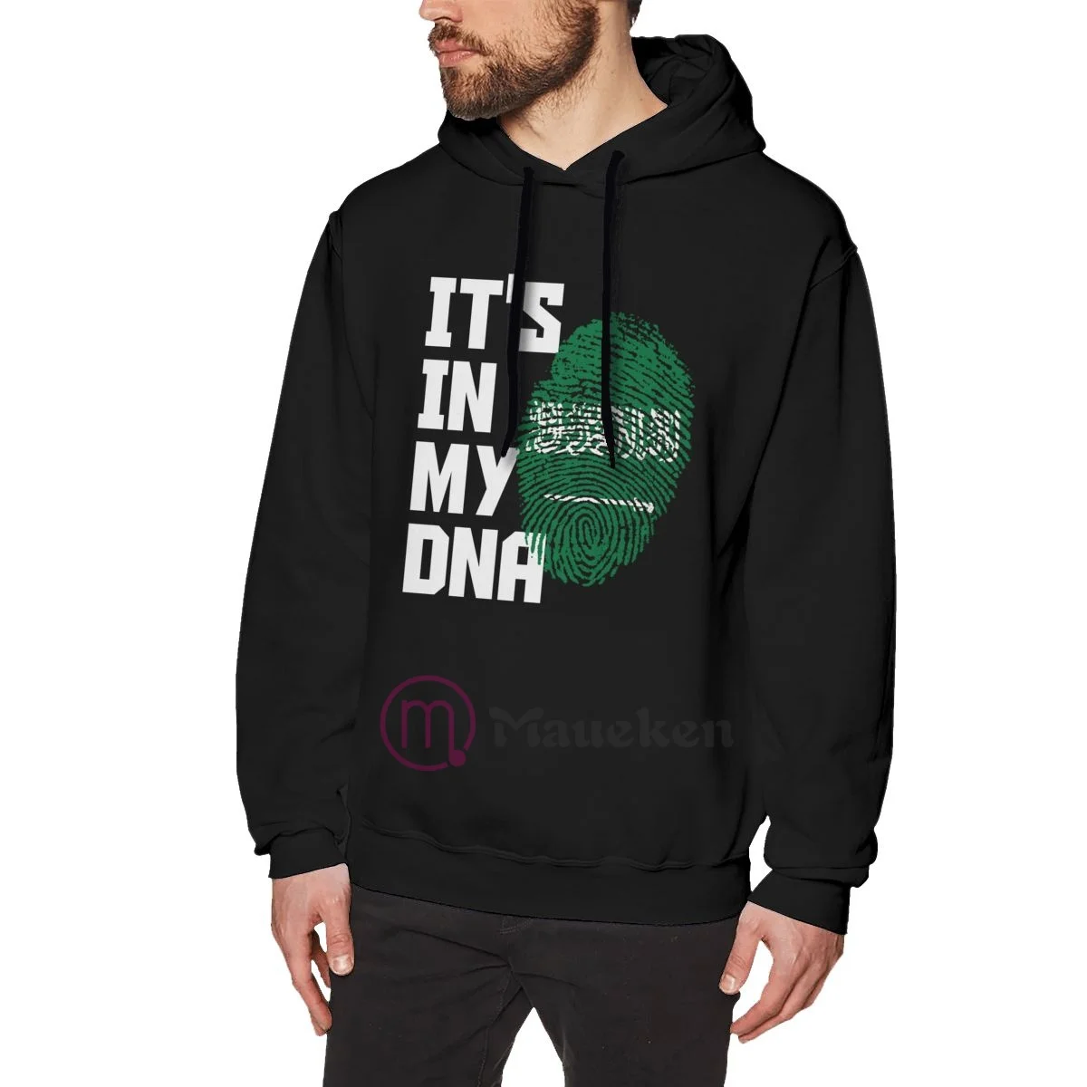 

It's In My DNA Saudi Arabia Country Flag Cotton Hoodies Men Sweatshirt Hip Hop Streetwear Tracksuit
