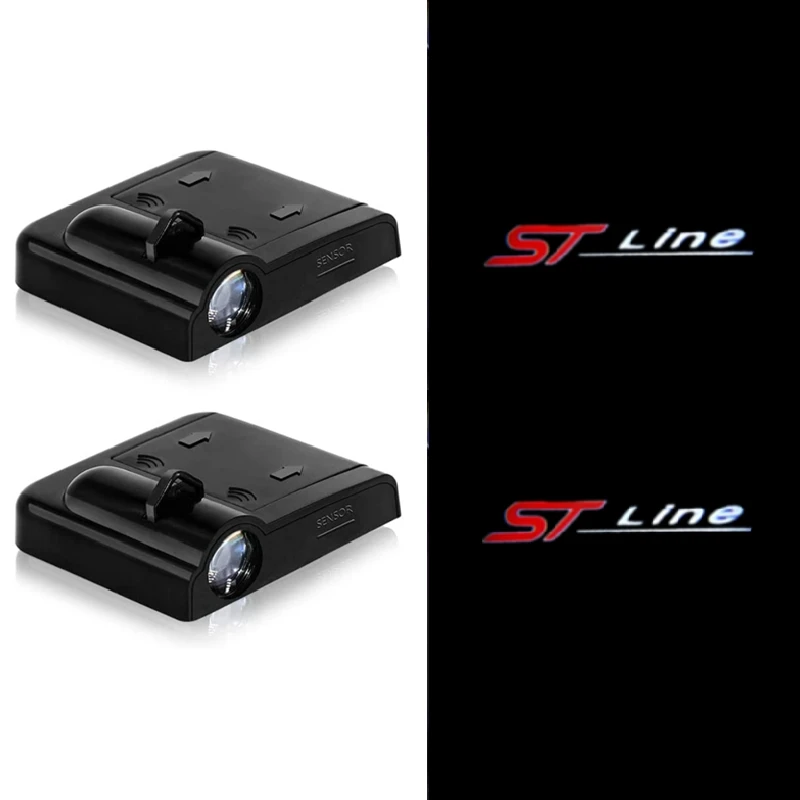 2 шт. светодиодные автомобильные дверные фонари проектор универсальная