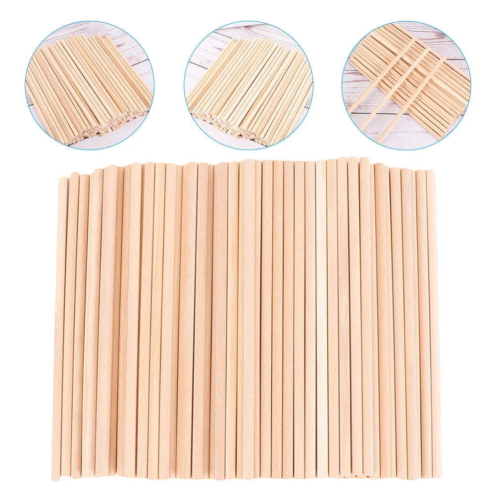 

Sticks Dowel Craft Wood Spoon Wooden Ice Lollipop Rods Stickpopsicle Lobby Rod Round Hobby Coffee Dowels Log Stirrers Supplies