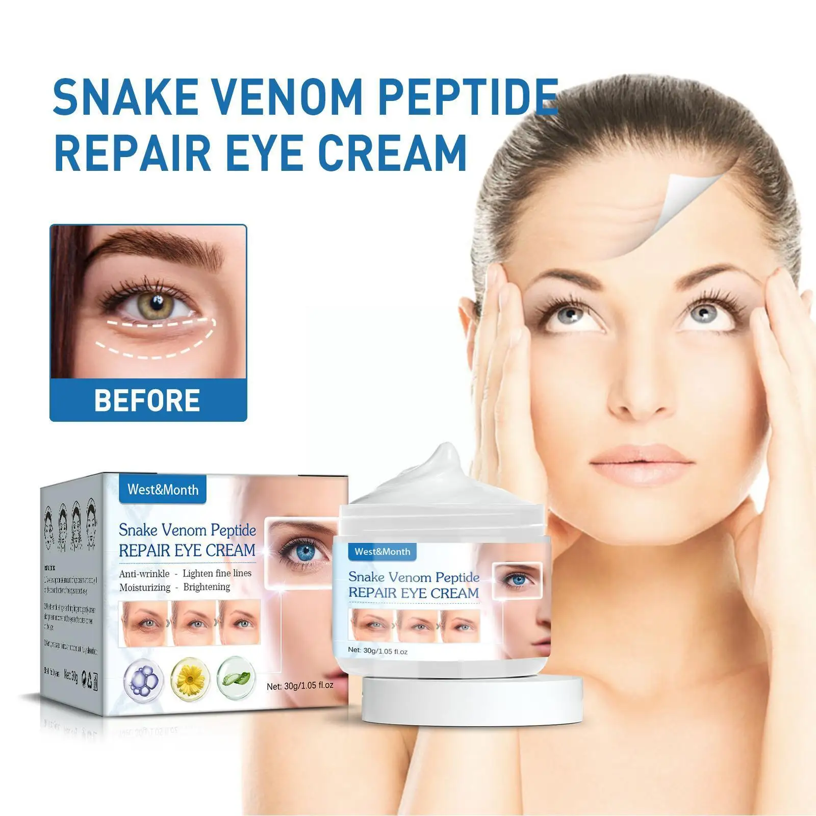 

Snake Eye Cream Peptide Collagen Serum Anti-wrinkle Eye Dark Against Care Puffiness Anti-age Bags Remove And Circles N4a6