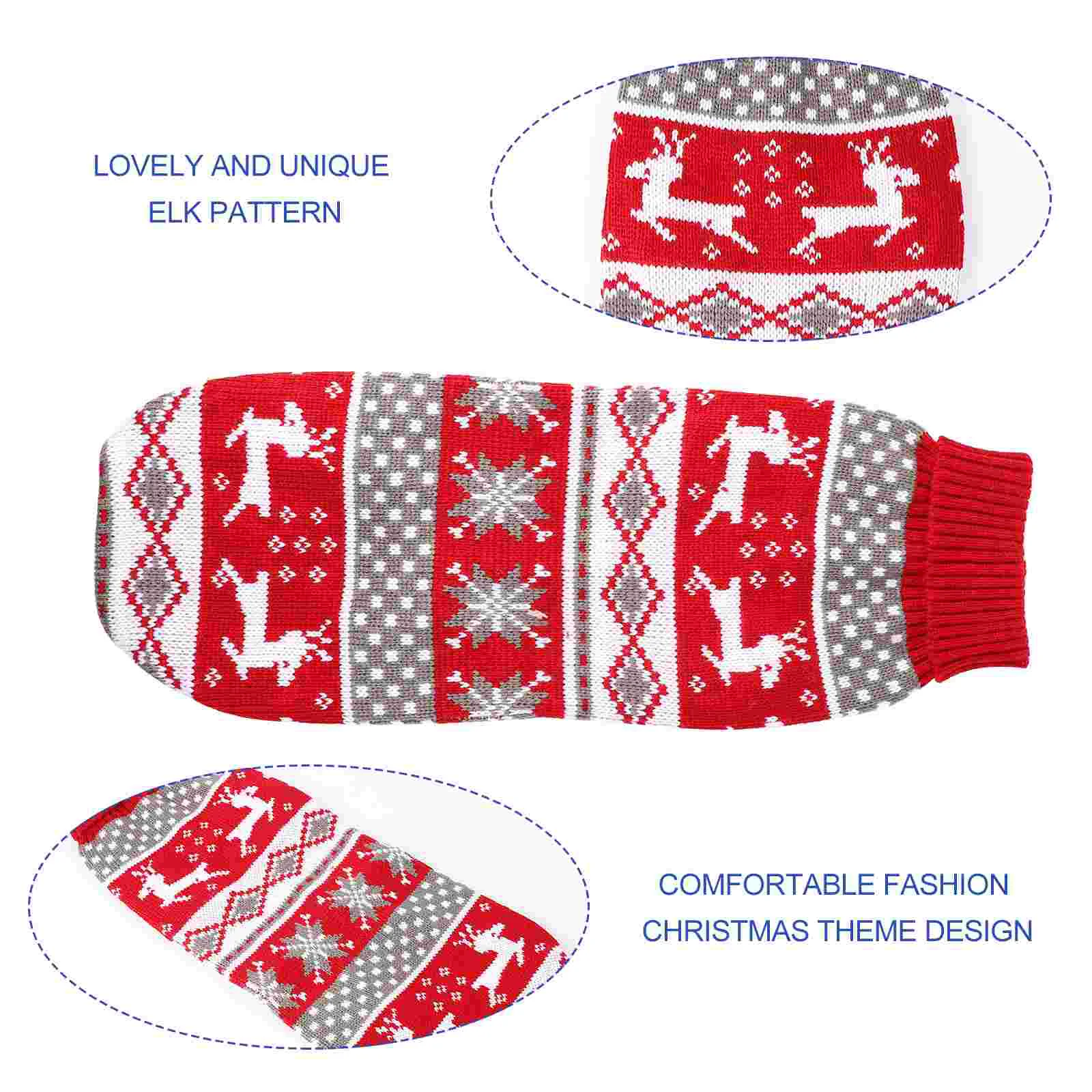 

Winter Warm Costume Dog Knitted Sweater Fashion Christmas Clothes