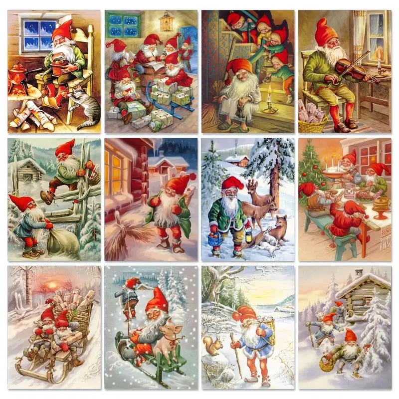 

GATYZTORY Frameless Painting By Numbers For Adults Child Santa Claus Picture By Numbers On Canvas Unique Gift Home Garden