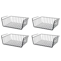 4 pack under shelf storage basket home storage slide in organizing basket under cabinet extra space added baskets