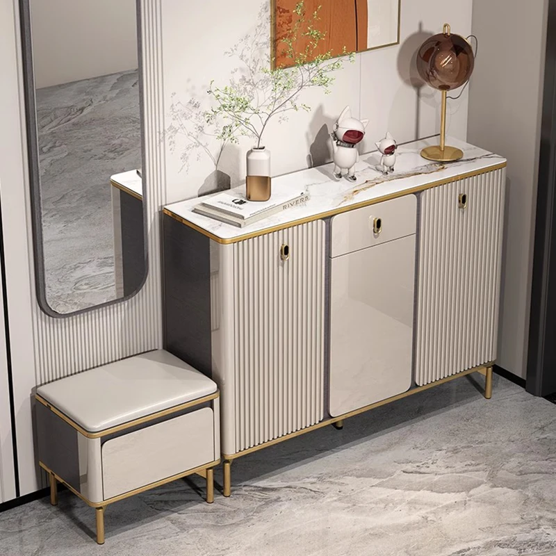 Обувной шкаф для гостиной деревянный с сиденьем прихожей система хранения обуви