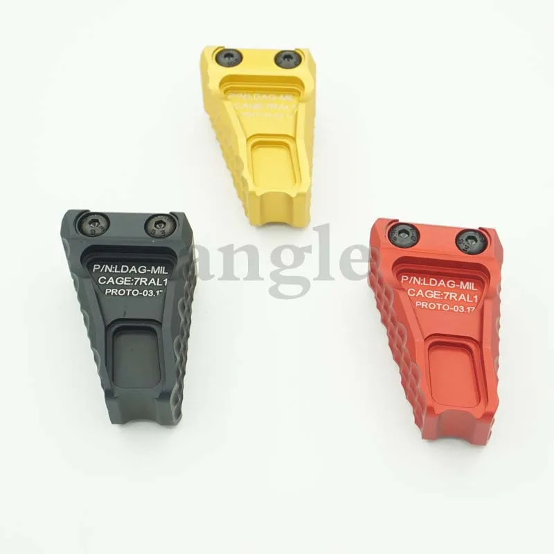 

RSAC Guide Rail Foregrip CNC 20mm Clamp Handle Toy Hand Stop Engraved Text Black Red Gold
