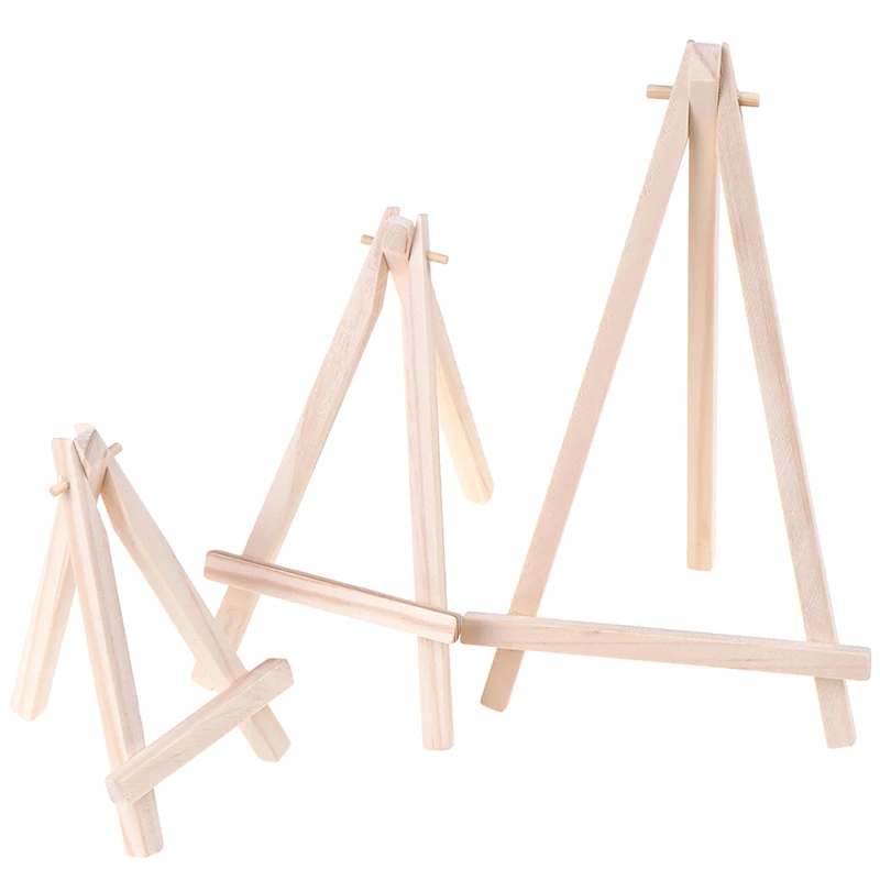 1Pc Mini Wood Artist Tripod Painting Easel For Photo Painting Postcard Display Holder Frame Cute Desk Decor Drawing Toy