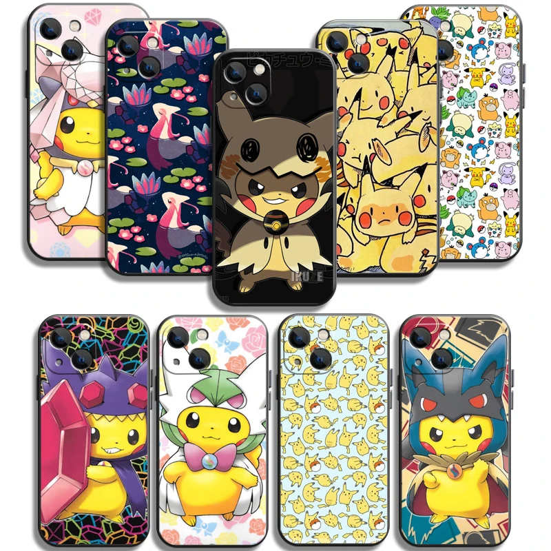 

Pokemon Pikachu Phone Cases For iPhone 11 11 Pro 11 Pro Max 12 12 Pro 12 Pro Max 12 Mini 13 Pro 13 Pro Max Soft TPU Coque