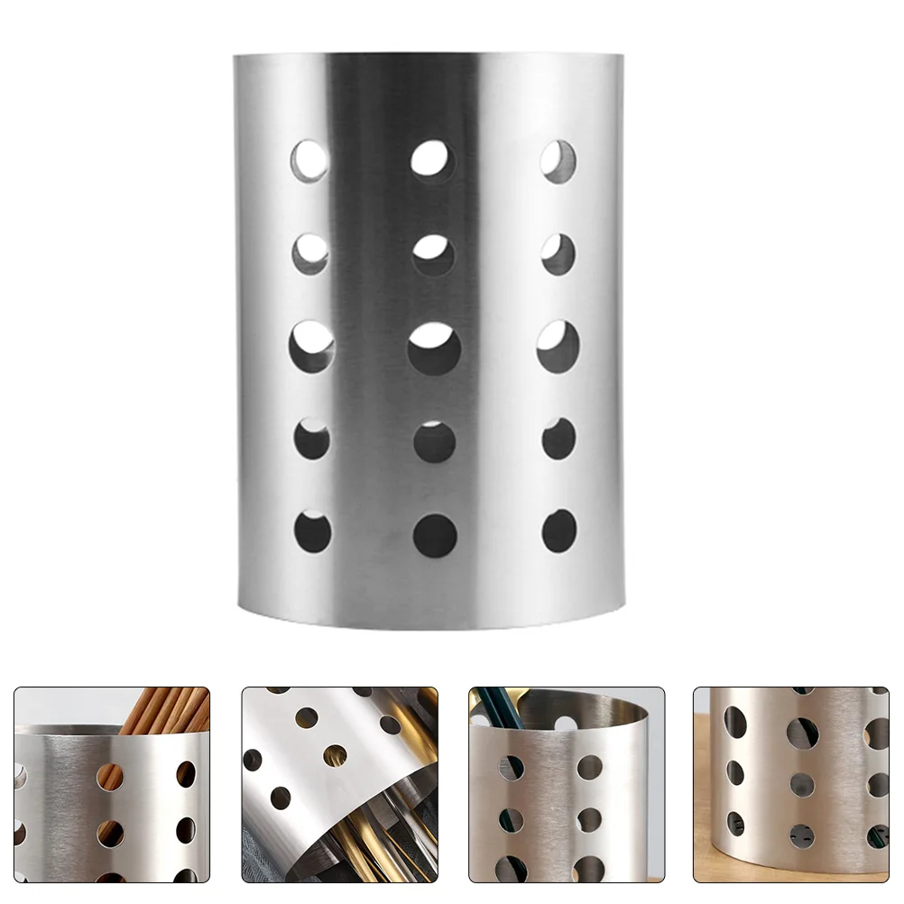

1pc Stainless Steel Chopstick Storage Canister Home Kitchen Chopstick Holder