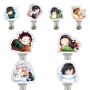 Anime Demon Slayer Figure Spring Shakeing Acrylic Stand Tanjirou Nezuko Model Gift Table Plate Action Animation Decoration