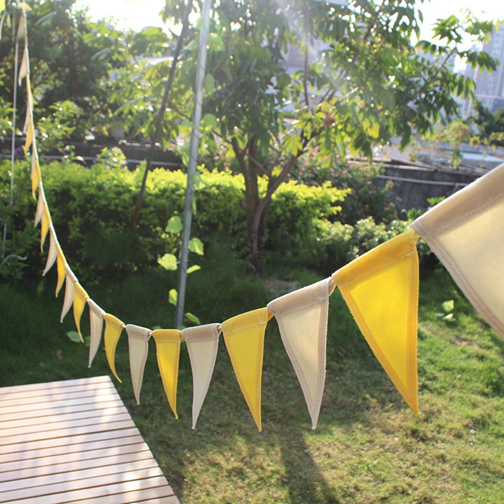 12pcs 3 Meter Outdoor Garland Triangular Pennants Bunting Banner Camping Party Atmosphere Hanging Flags Decoration Supplies