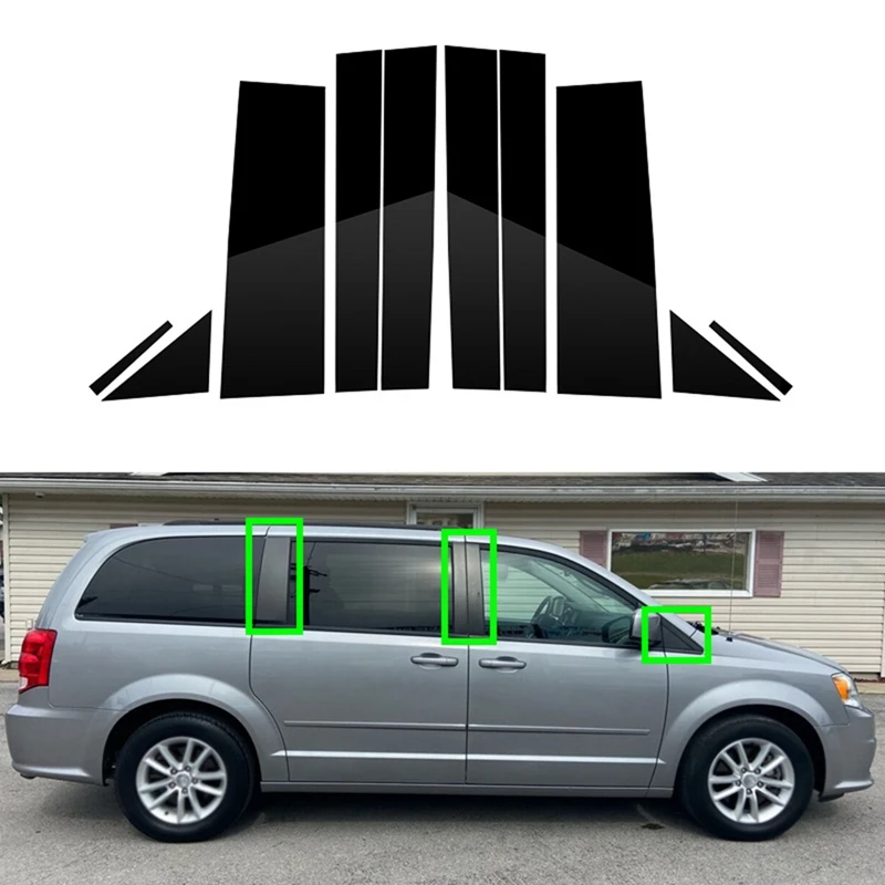 

Car Window Pillar Posts Door Trims Cover Sticker For Dodge Grand Caravan 2008-2020 Chrysler Town Country 2008-2016