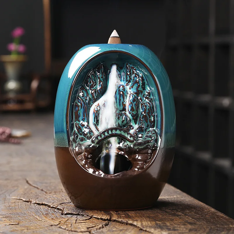 

Evaporator for Incense Sticks Mosquito Incense Holder Gothic Home Decor Censer Home Decoration Accessories Smoke Waterfall Lotus