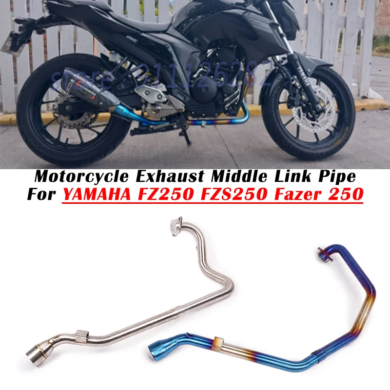 

Slip On For Yamaha FZ250 FZS250 FZS FZ Fazer 250 Motorcycle Exhaust System Escape Modified Muffler 51mm Front Middle Link Pipe