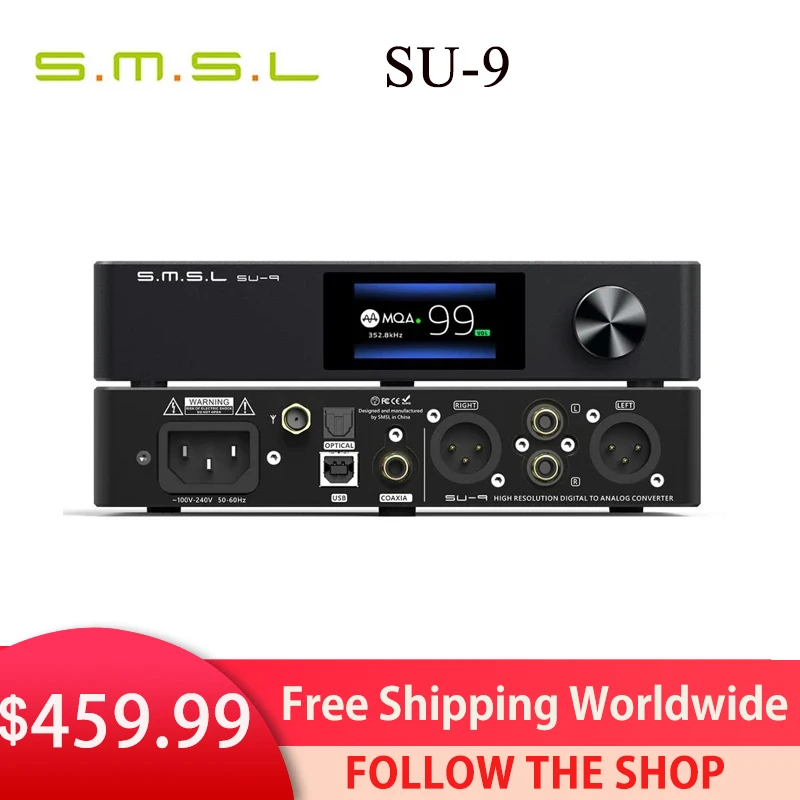 SMSL SU9 DAC MQA Full Decoder Bluetooth 5.0 ES9038Pro DAC DSD512 PCM768kHz/32Bit USB Balanced Decoder SMSL SU-9 SH-9 DA-9 SD-9