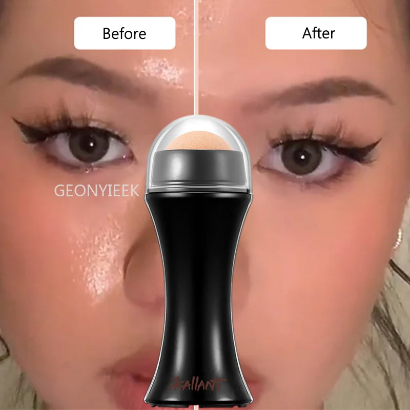 

Portable Face Volcanic Stone Oil Absorbing Ball Facial T-zone Oil Control Roller Oily Skin Matting Massage Body Stick Clean Too