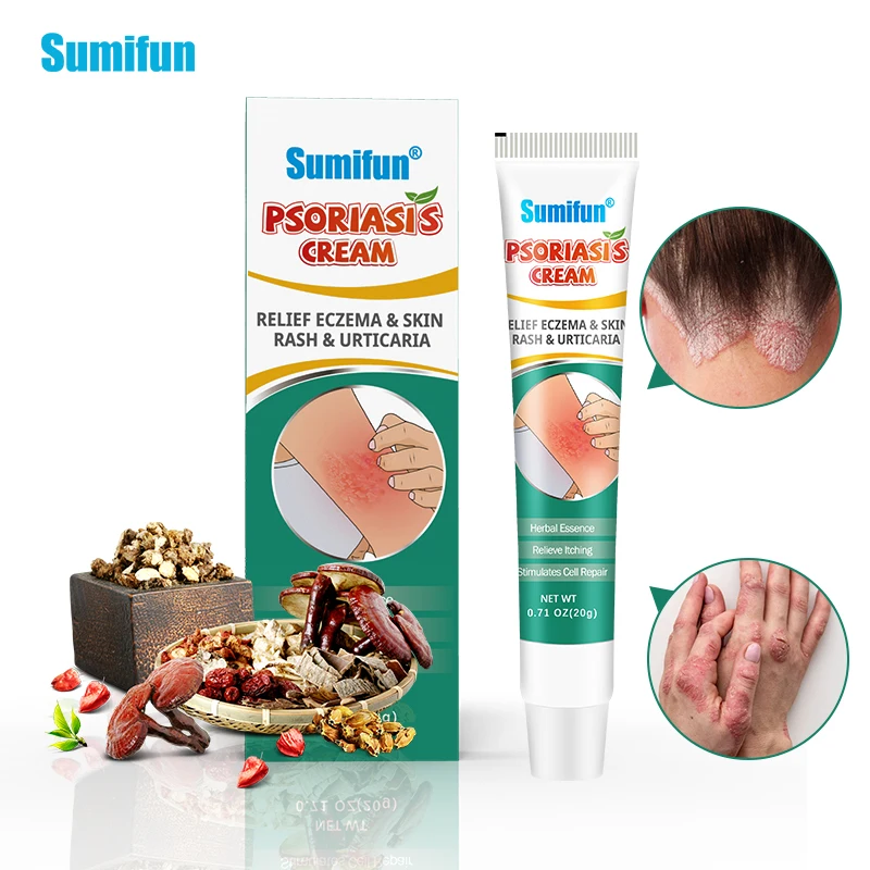 

Sumifun Psoriasis Treatment Cream Dermatitis Eczema Antibacterial Ointment Skin Anti Itchy Chinese Herbal Plaster Health Care