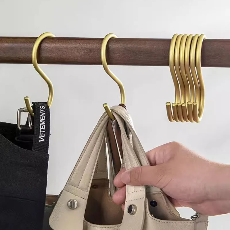 

S Hooks Multifunction S Shaped Hooks for Clothes Scarf Bag Hats Hanging Storage Racks Wardrobe Organizer Kitchen Storage Hooks