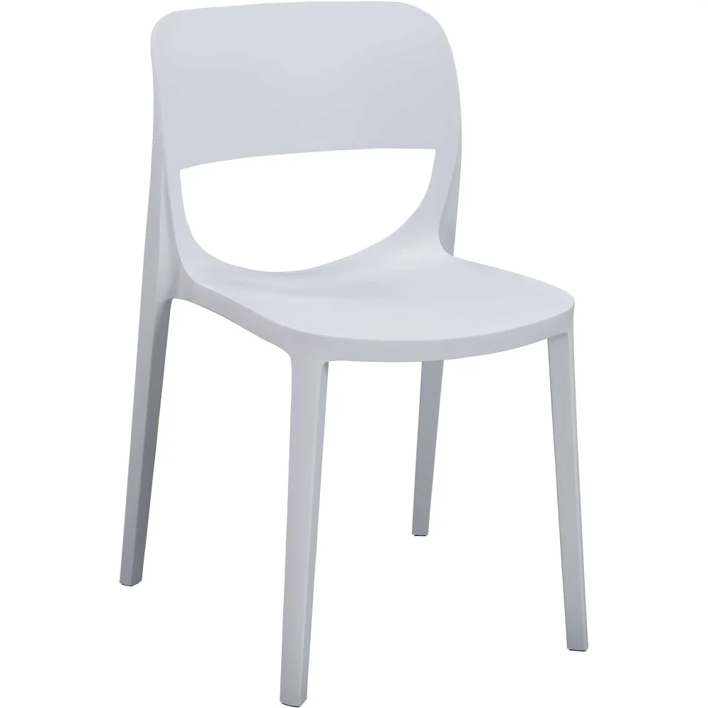 

Lorell, Indoor/Outdoor Hospitality Poly Stack Chair, 2 / Carton, White