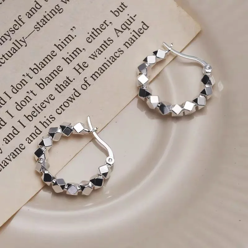 925 Sterling Silver Hot Sale  hoop Earrings Simple Temperament Exquisite Hot Semale Sexy Jewelry Gift