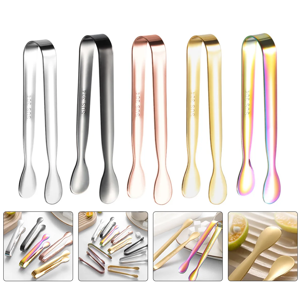 

Tongs Tong Ice Mini Kitchenserving Sugar Metal Salad Cube Clip Breadbarbecue Tea Appetizers Bbq Stainless Steelgrill Coffee Pom