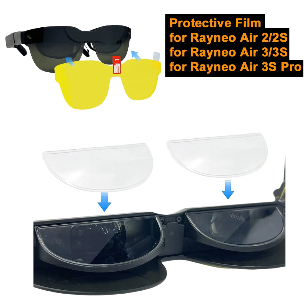 Фото Защитная пленка для Rayneo Air2/2S/3/3S/3S Pro Smart Glasses, защита линз, устойчивая к царапинам HD пленка для AR, аксессуары для очков №1