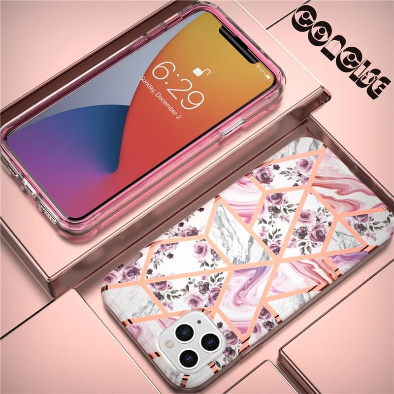 

for iPhone 12 Pro Max Mini Case 360 Full Body Protect Shockproof Phone Cover for iPhone 11 SE 2020 X XS XR 8 7 6 6s Plus Marble