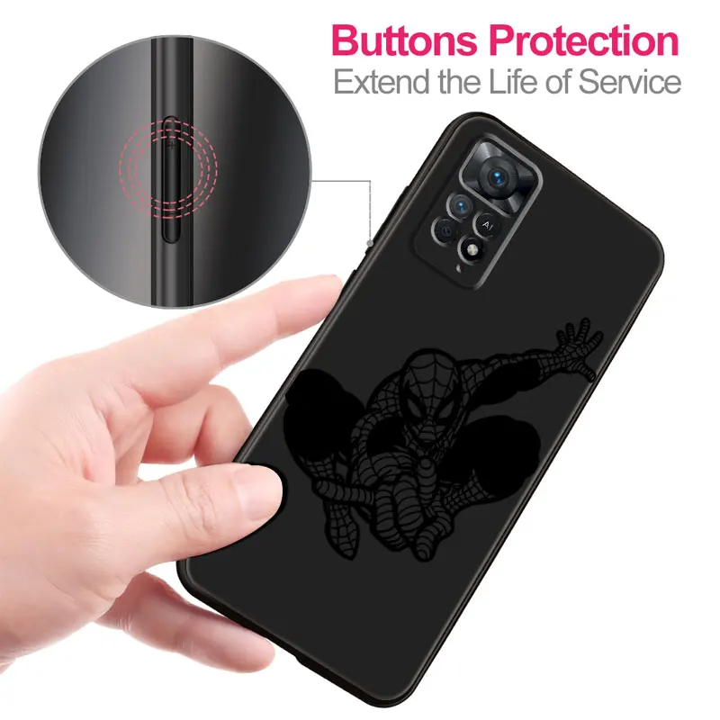 Marvel Venom Spiderman Phone Case For Xiaomi Redmi Note 10 9 11 8 Pro 9S 9A 9C 9T 9 8A 7 7A Soft TPU Silicone Cover Fundas