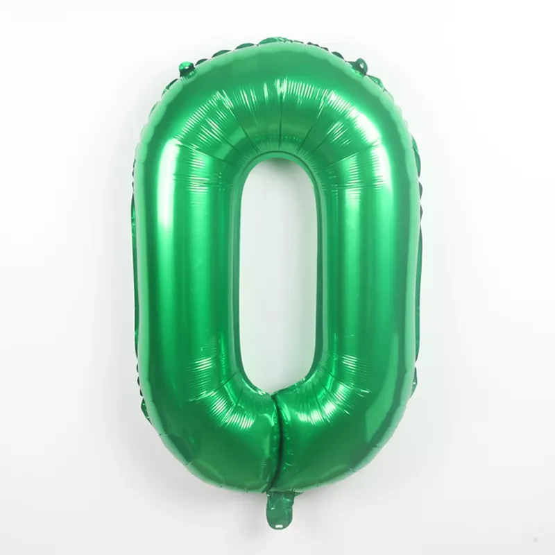 

New 32 inch green digital balloon theme party decoration balloons