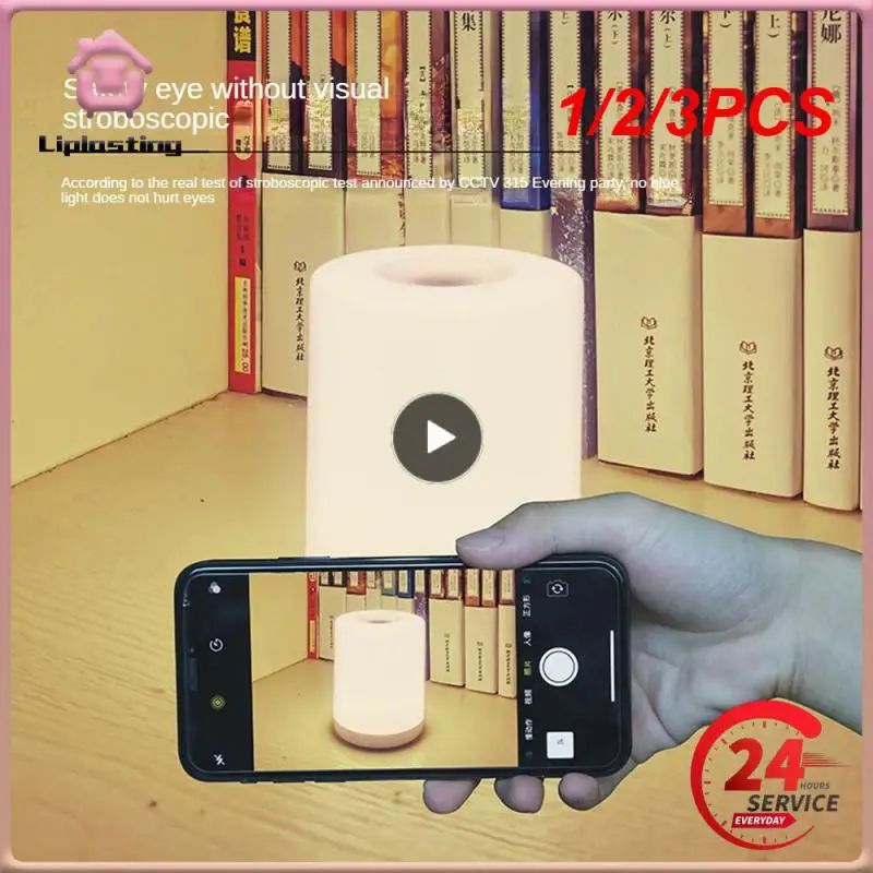 

1/2/3PCS Table Lamp USB Rechargeable for Living Room Bedside Remote Control Touch Dimmable Eye Protection Study Night Light