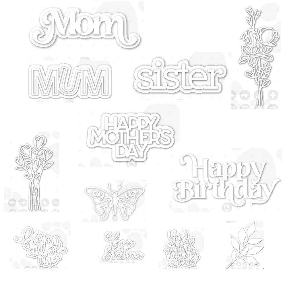 

New to 2023 Alphabet Butterfly Book Metal Craft Dies Cutting Album Scrapbooking Diy Craft Templates Decorative Dies